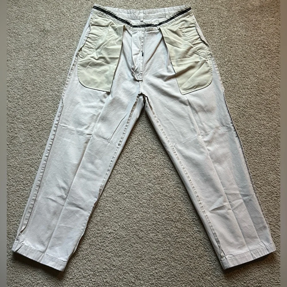 Polo Ralph Lauren Men’s Hammond Classic Fit Reverse Pleat Pant Ivory 36/30 Vtg